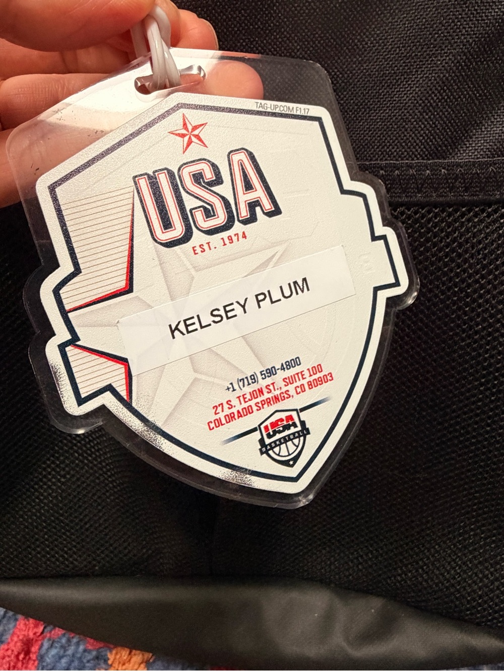 Nike OLYMPIC WNBA Team USA Basketball Hoops Elite Black Duffle Bag Kelsey Plum - Picture 12 of 12